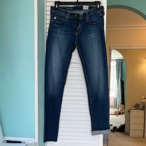 AG Jeans size 25 The Stilt Cigarette Roll-Up, raw hem, great condition
